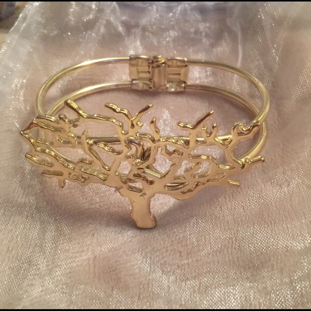 Tree of Life Gold Bangle